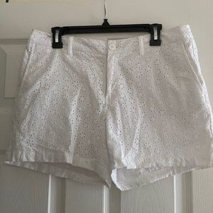 Faded Glory White Eyelet Shorts